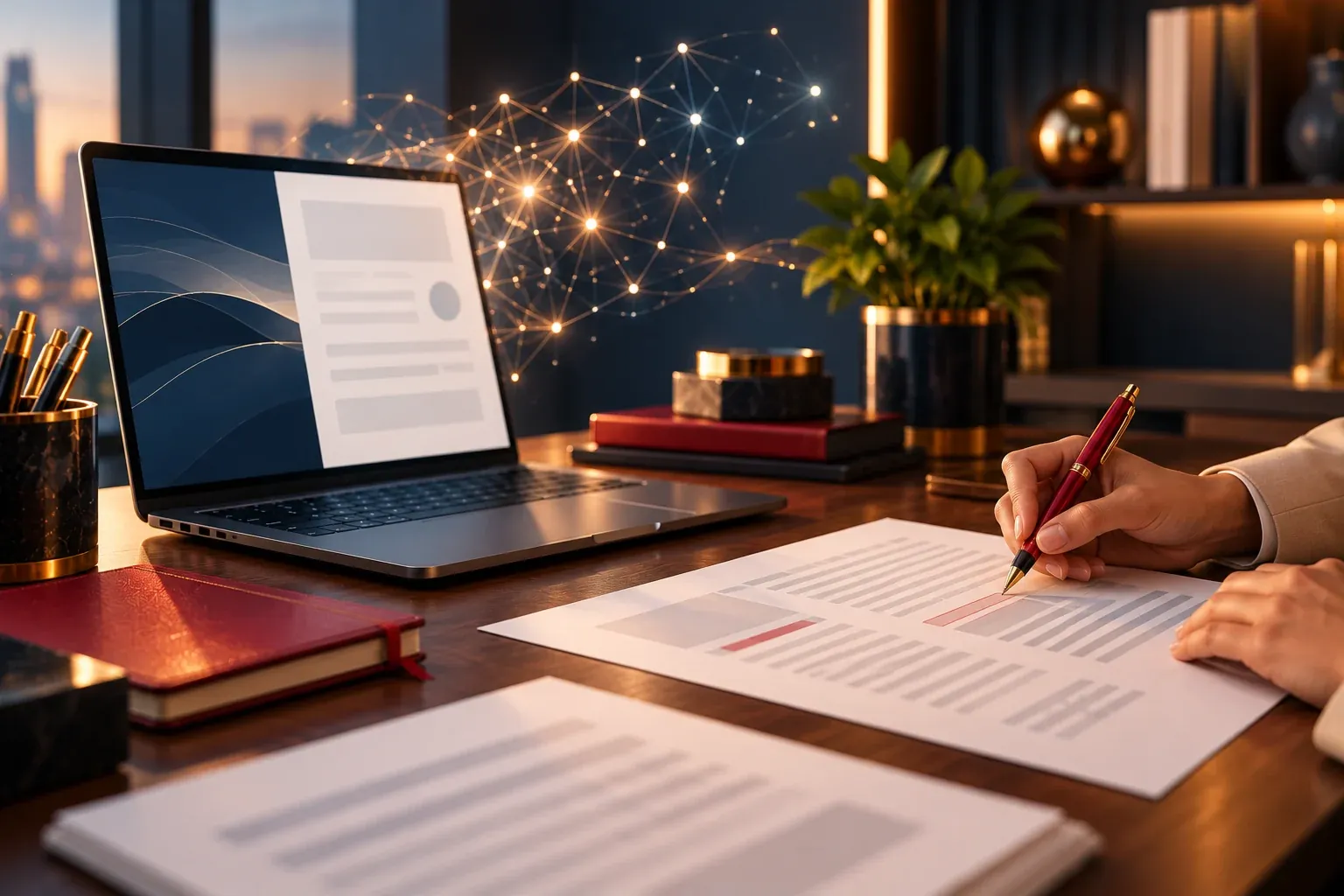 Human expert reviewing AI-assisted translation